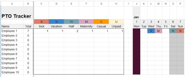 Free PTO Tracker Template for Google Sheets (2024 Update)